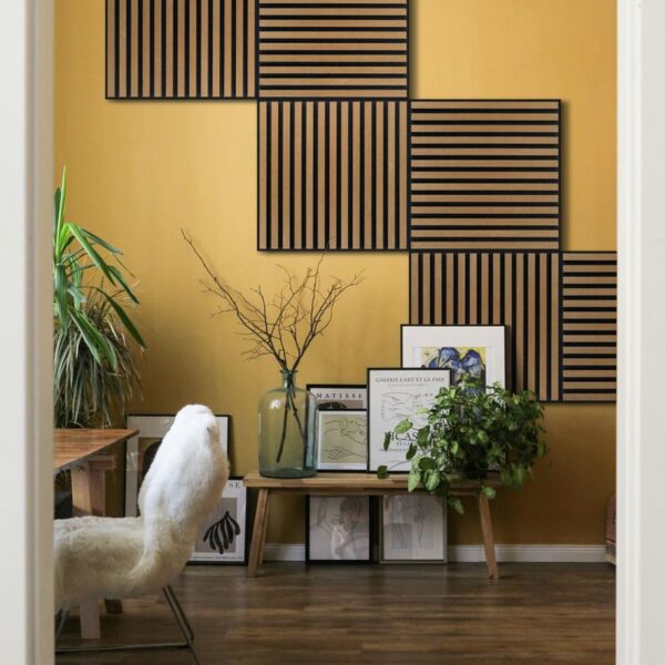 Akoestische wandpanelen Geolied eiken tegel